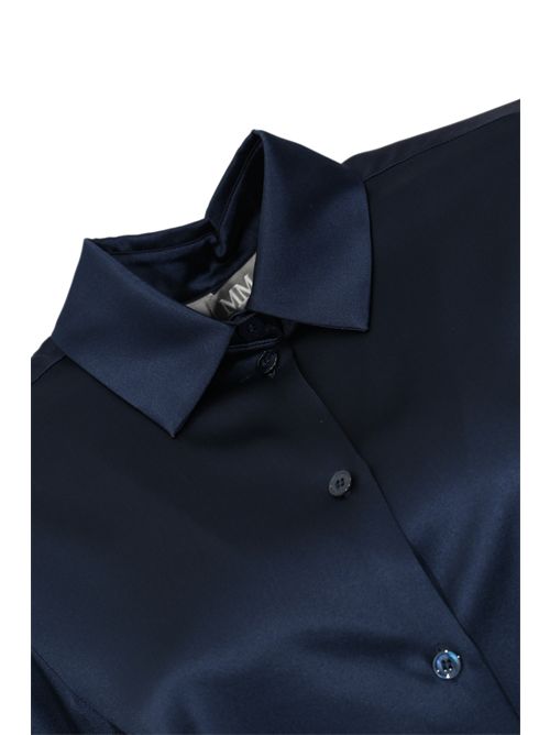 Camicia MMLQUARTO in seta stretch Blu notte MM Max Mara | 2616111047600021
